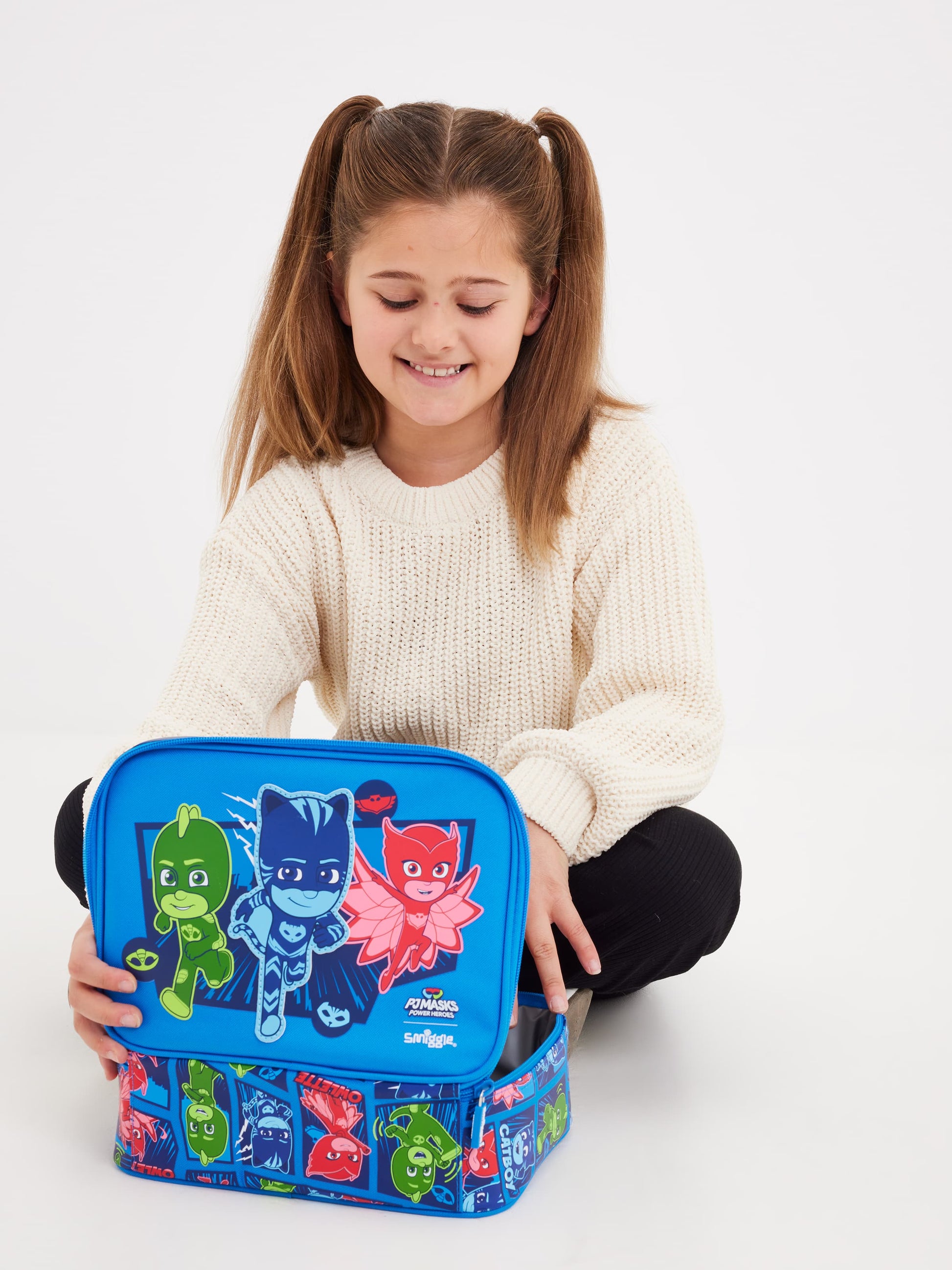 Smiggle - Piyano Maskeleri Power Heroes Teeny Minik Kare Öğle Yemeği Kutusu-3
